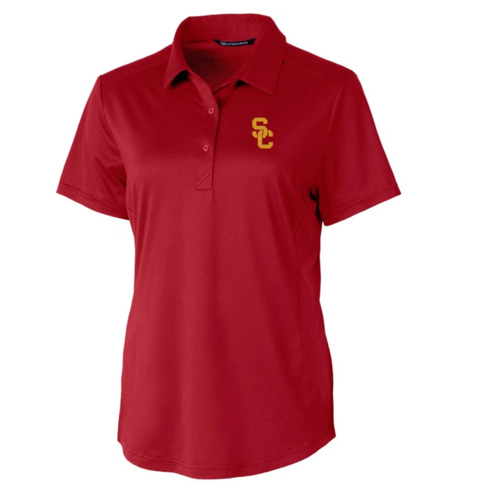 Cutter and Buck Women's Red Collegaite‎ USC Polo, Plus Size 3XL